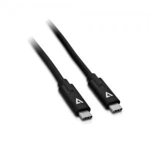 Image of V7 Black USB Cable USB-C Male to USB-C Male 2m 6.6ft