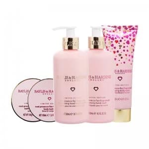 Image of Baylis Harding Rose Prosecco Fizz Gift Set 5 Piece