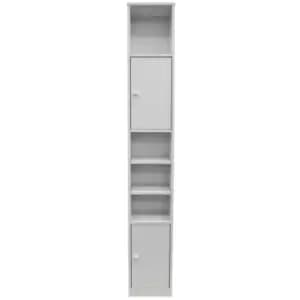 Image of Techstyle Jamerson Large Tall Tower Storage Cupboard With Shelves White