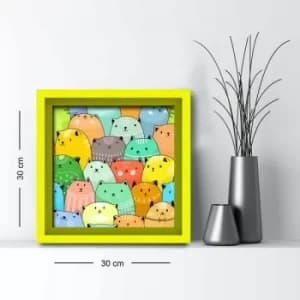 Image of 3030AHS-058 Multicolor Decorative Framed MDF Painting