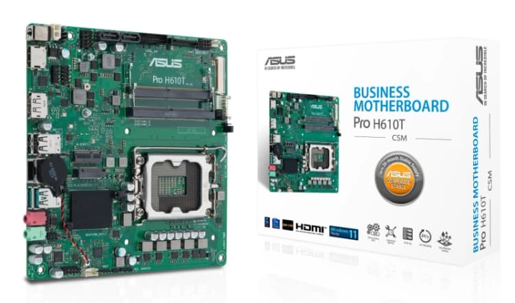 Image of Asus ASUS PRO H610T-CSM Intel H610 LGA 1700 mini ITX 90MB1G60-M0EAYC