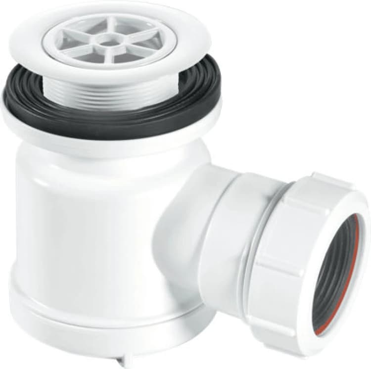 Image of McAlpine STW1-R 19mm Water Seal Shower Trap with Universal Outlet White