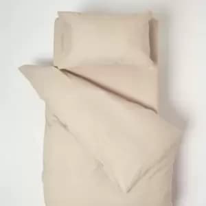 Image of Natural Linen Cot Bed Duvet Cover Set 120 x 150cm - Natural - Homescapes