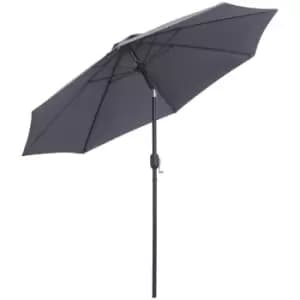 Image of Outsunny Patio Umbrella Outdoor Sunshade Canopy With Tilt And Crank - Grey