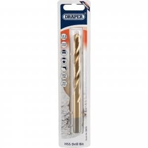 Image of Draper HSS Titanium Coated Drill Bit 12.5mm Pack of 1