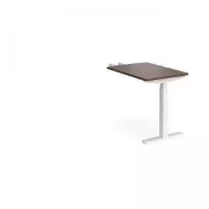 Image of Elev8 Touch sit-stand return desk 600mm x 800mm - white frame and