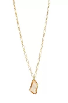 Image of Gold Plated Chain Radiance Golden Shadow Pendant Necklace