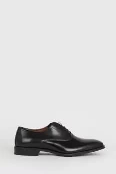 Image of Black 1904 Leather Plain Oxford Shoes