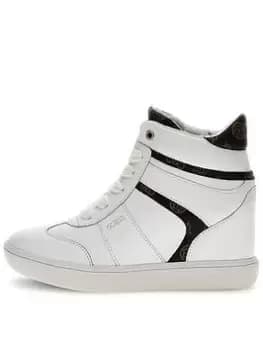 Image of Guess GUESS MORENS WEDGE TRAINER - WHIBR, White, Size It/Eu 37 = UK 4, Women