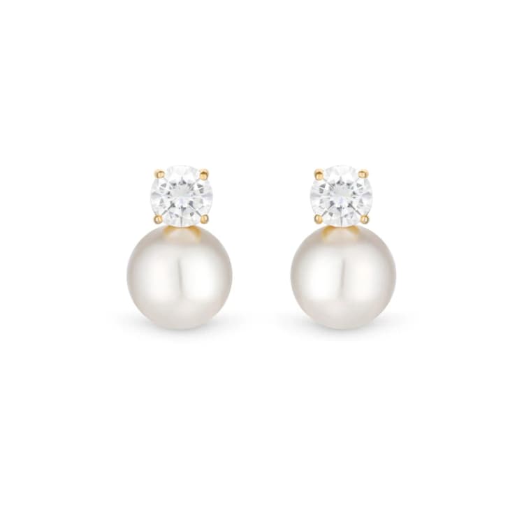 Image of Jon Richard Gold Plated Crystal and Pearl Earrings Jewellery Sets One Size Gold 70972210000