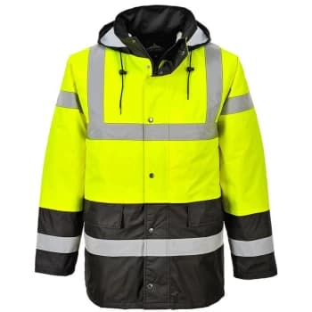 Image of S466YBRL - sz L Hi-Vis Contrast Traffic Jacket - Yellow/Black - Portwest