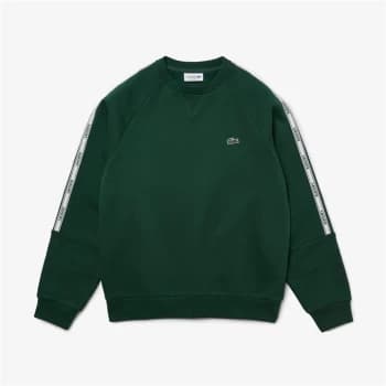 Image of Lacoste Tape Crew Sweatshirt - Green