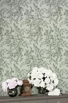 Image of Laura Ashley Picardie Wallpaper - Green