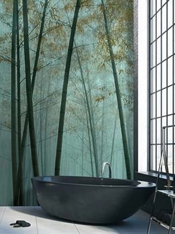 Image of AS Creation In The Bamboo 3 Digital Mural 400cm X 270cm, Blue 422108
