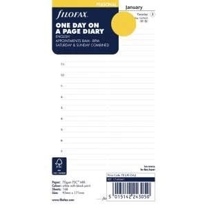 Image of Filofax Refill Personal Day Per Page 2020 20-68441