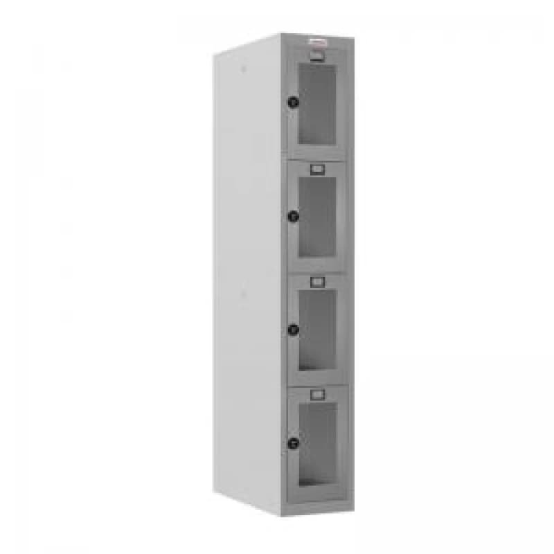 Image of Phoenix PLC Series 1 Column 4 Door Personal Locker With Clear View EXR54536PH