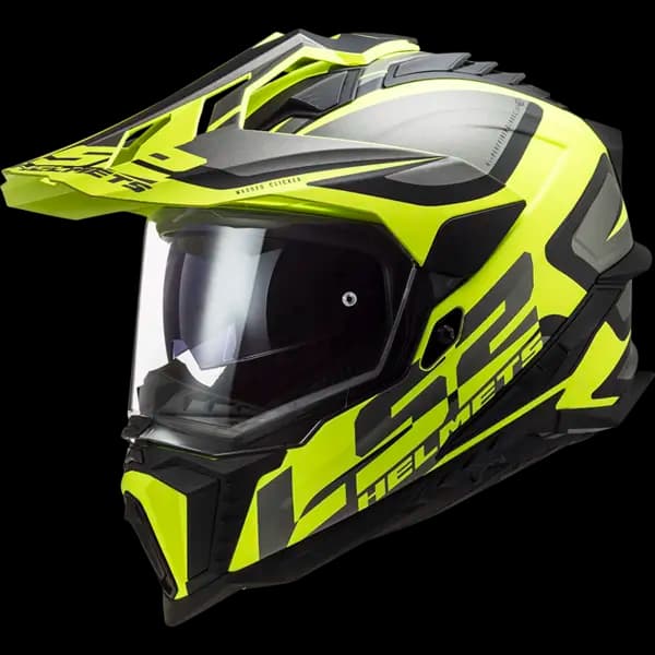 Image of LS2 MX701 Explorer Alter Matt Black Hi-Vis Yellow ECE 22.06 Adventure Helmet Size M