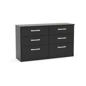 Image of Lynx 6 Drawer Chest Black