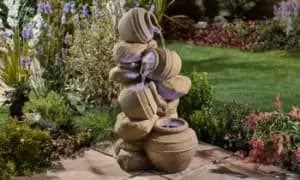 Image of Serenity Cascading Water Feature: Tabletop Oblong Stone Effect Water Feature
