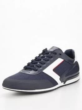 Image of Hugo Boss Saturn Low Profile Trainers Dark Blue Size 10 Men
