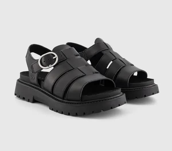 Image of Timberland Womens Clairemont Way Fisherman Sandals Black, 8