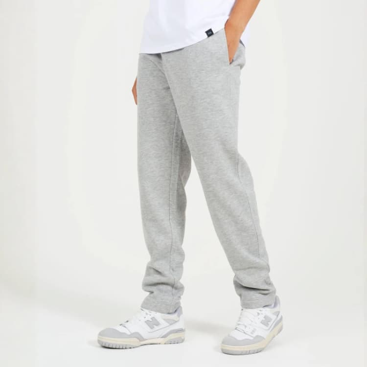 Image of Brave Soul Brave Soul Men Straight Leg Open Hem Joggers in Grey Size: X-Large Grey XL Male 5063487024995