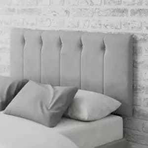 Image of Aspire Hepburn Velvet Kingsize Headboard - Light Silver