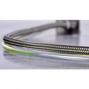 Image of HellermannTyton 173 00600 HEGEMIP06 CUSP C4 EMC Braided Hose Aluminium Black