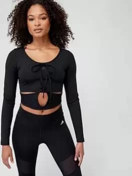 Image of adidas Dance Crop T-Shirt - Black, Size 2XL, Women