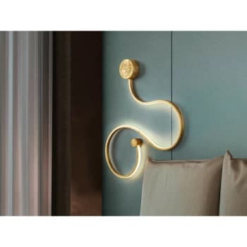 Image of Schuller Lighting - Schuller Grafos - Integrated LED Wall Light, Gold Leaf