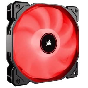 Image of Corsair AF High Airflow Low Noise Red LED Cooling Fan - 140mm - Dual Pack