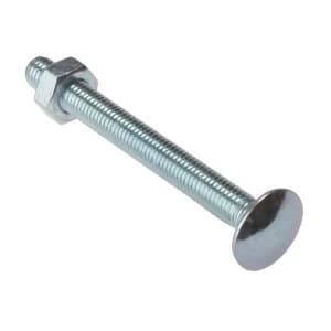 Image of ForgeFix Carriage Bolt & Nut ZP M10 x 100mm Bag 10