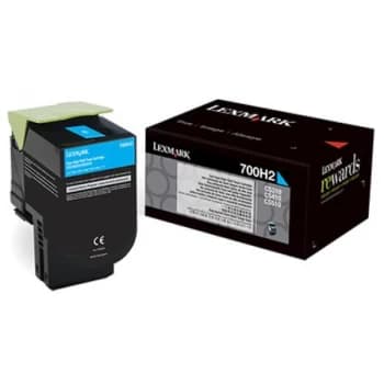 Image of Lexmark 70C0H20 Cyan Laser Toner Ink Cartridge