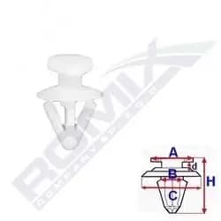 Image of ROMIX Clip C60771 OPEL,Astra J Sports Tourer (P10),ZAFIRA TOURER C (P12),Meriva B (S10),INSIGNIA,INSIGNIA Stufenheck,Astra J GTC (P10)