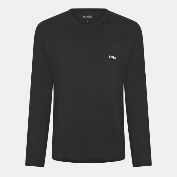 Image of Boss Mens RegCrewTee Cotton Long Sleeve T-Shirt Open Misc male XL