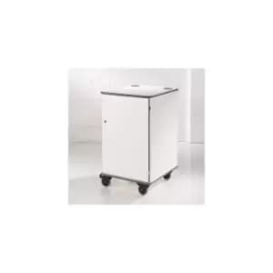 Image of Metroplan MM100 Coloured mobile multi-media cabinet - White