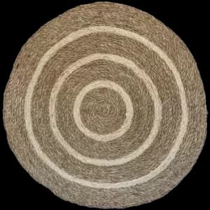 Image of 90cm Seagrass Spiral Christmas Tree Mat Natural