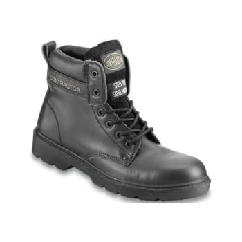 Image of Leather 6in. Safety Boots S3 - Black - UK 10 - 802SM10 - Contractor