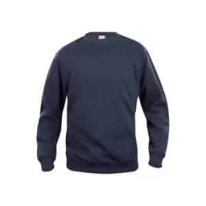 Image of Clique Unisex Adult Basic Round Neck Sweatshirt (XL) (Dark Navy)