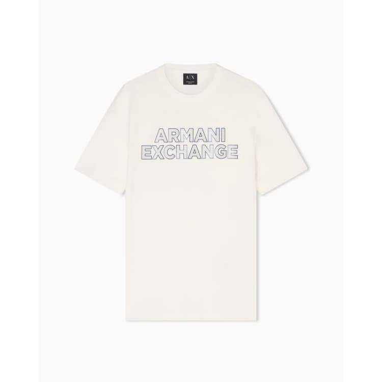 Image of Armani Exchange Mens T-Shirt Regular Fit T-Shirts S White 59583601350
