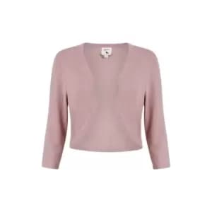 Image of Yumi Blush Knitted Curved Bolero - Nude