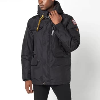 Image of Parajumpers Mens Right Hand Base Hooded Down Jacket - Black - XL