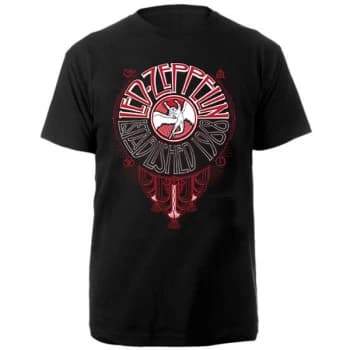 Image of Led Zeppelin - Deco Circle Unisex X-Large T-Shirt - Black