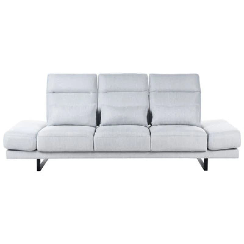Image of Beliani Sofa 3 Seater Ikast Fabric Light Grey