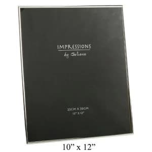 Image of 10" x 12" - Impressions Thin Silver Plated Photo Frame
