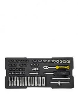 Image of Stanley 60Pc 1/4" Metric Socket Set