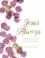Image of jesus always large text cloth botanical cover with full scriptures embracin