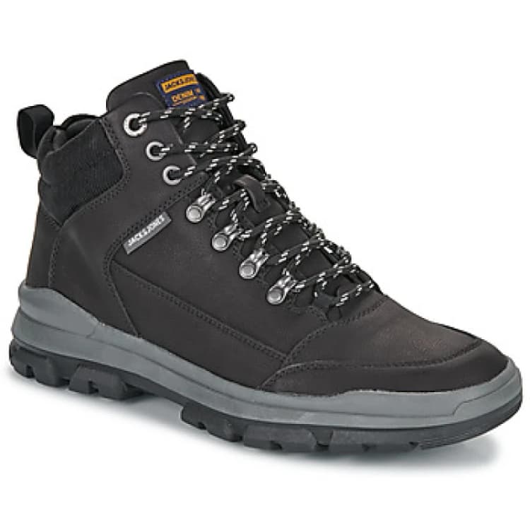 Image of Jack & Jones JFWIMPERIAL PU BOOT mens Mid Boots in Black