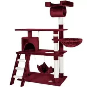 Image of Tectake Cat Tree Scratching Post Marcel - Burgundy