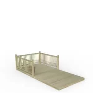 Image of Forest Garden Decking Kit 2.4 x 4.8m with 3 x Balustrade
